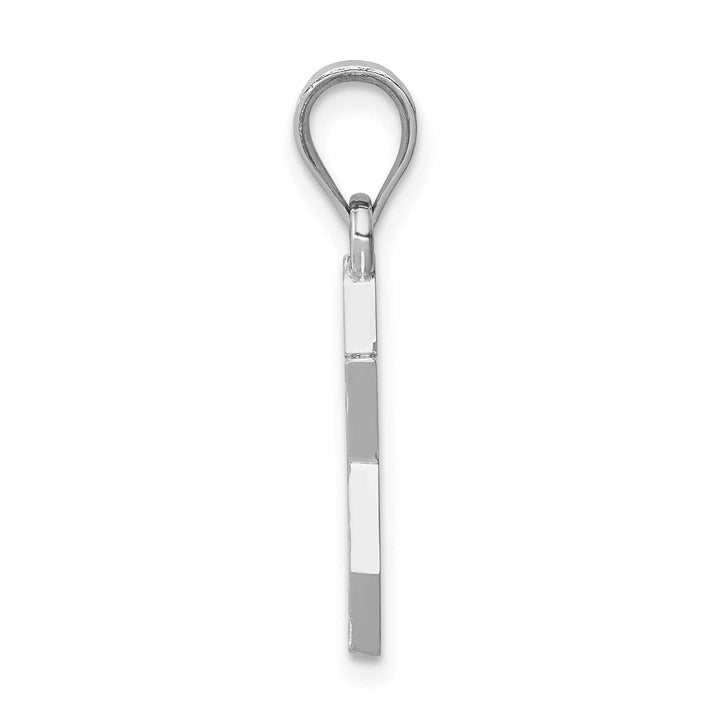 14K White Gold Small Polished Star of David Pendant