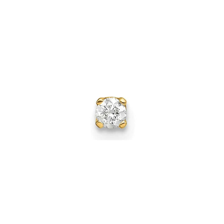 14K Yellow Gold 1/20 ct Single Diamond Stud Earring