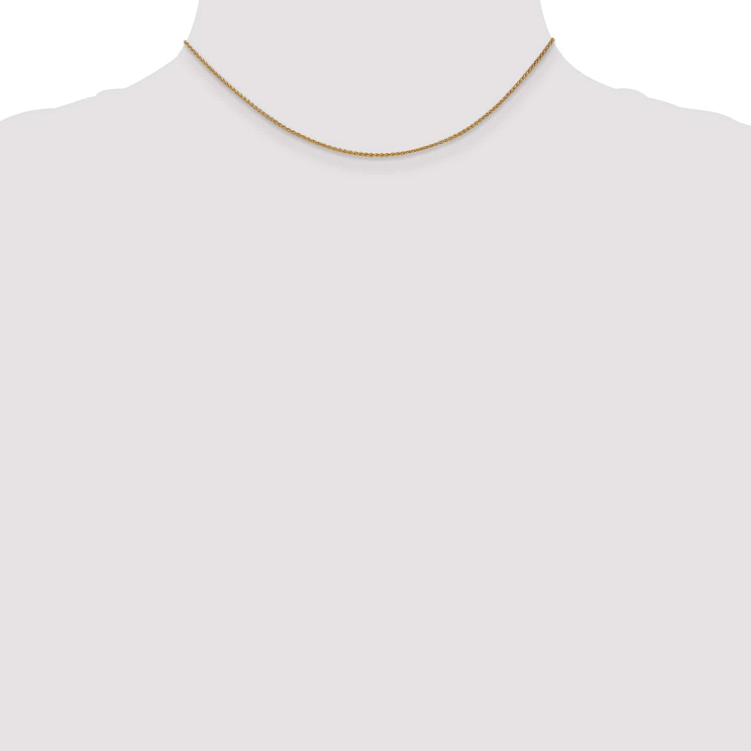 14K Yellow Gold 1.25mm Spiga Chain 14 Inch
