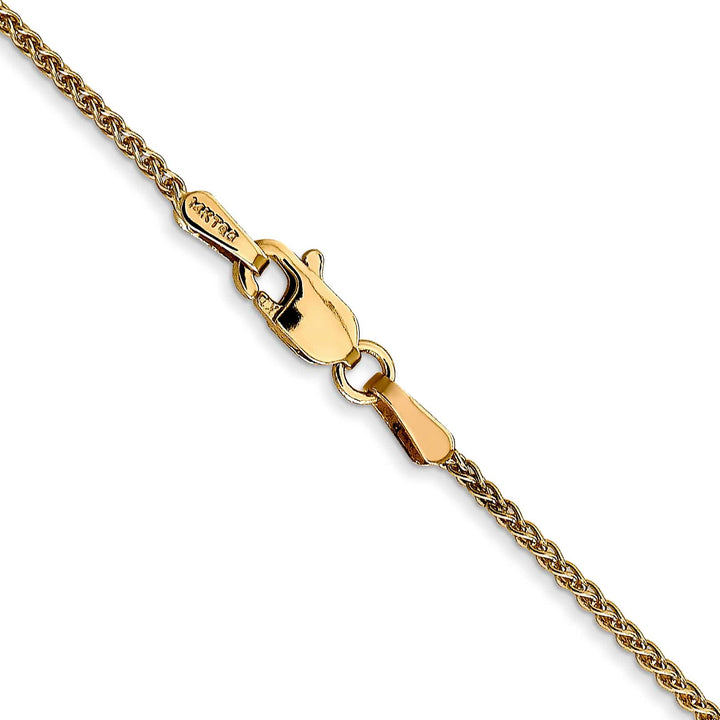 14K Yellow Gold 1.25mm Spiga Chain 14 Inch