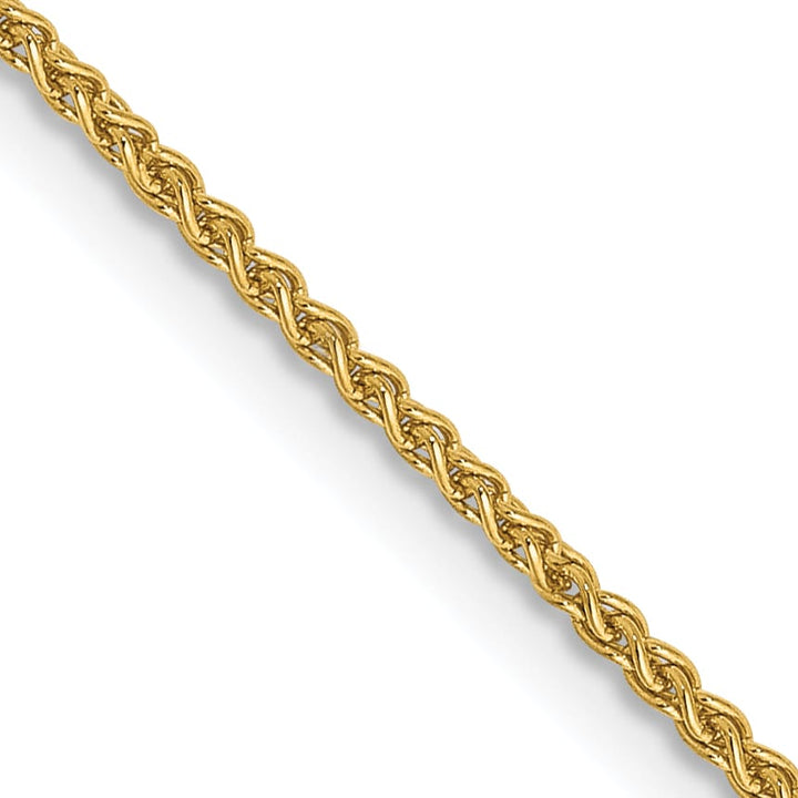 14K Yellow Gold 1.25mm Spiga Chain 14 Inch