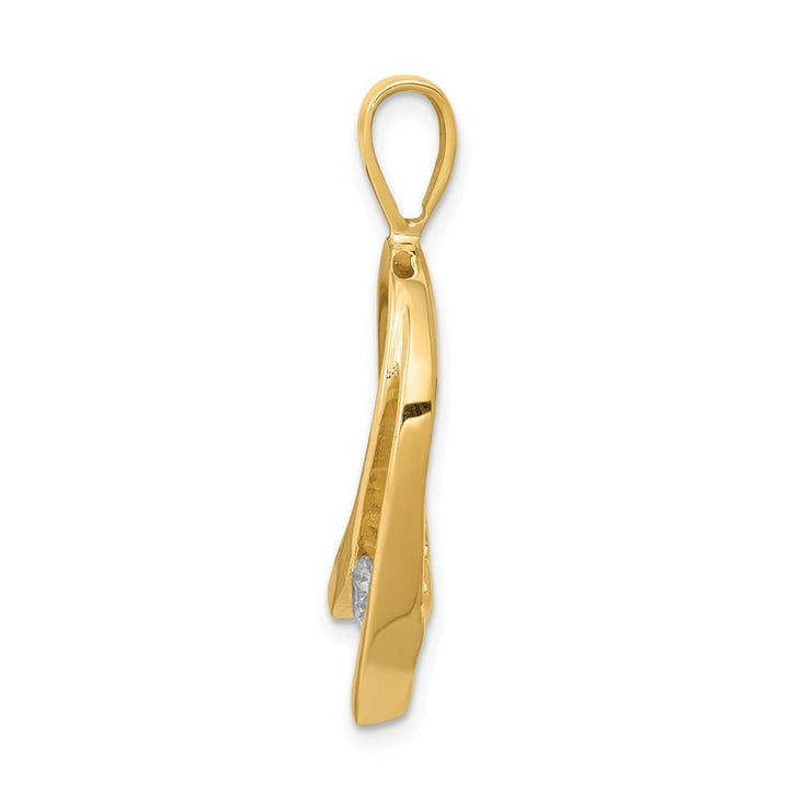 14K Yellow Gold 1/4 Carat I1 Diamond Slide
