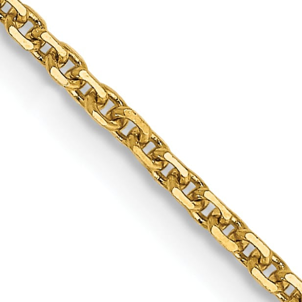14K Yellow Gold 1.45mm Solid D.C. Cable Chain 26 Inch