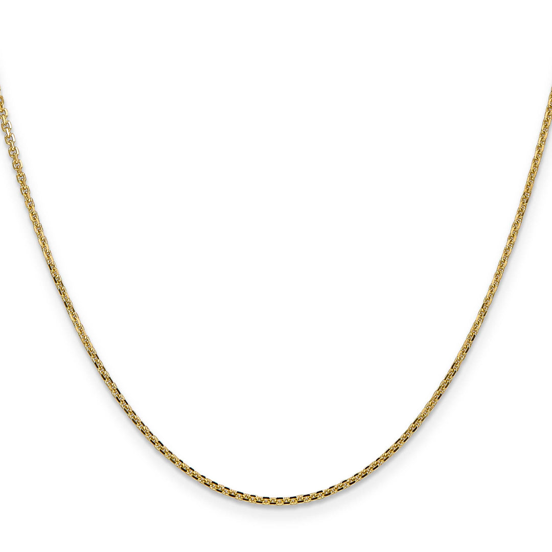 14K Yellow Gold 1.45mm Solid D.C. Cable Chain 26 Inch