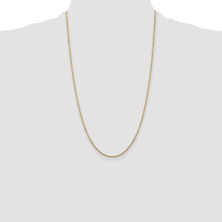 14K Yellow Gold 1.45mm Solid D.C. Cable Chain 26 Inch