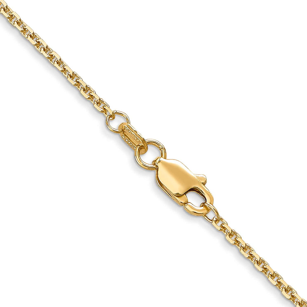 14K Yellow Gold 1.45mm Solid D.C. Cable Chain 26 Inch