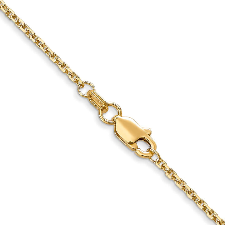 14K Yellow Gold 1.45mm Solid D.C. Cable Chain 26 Inch