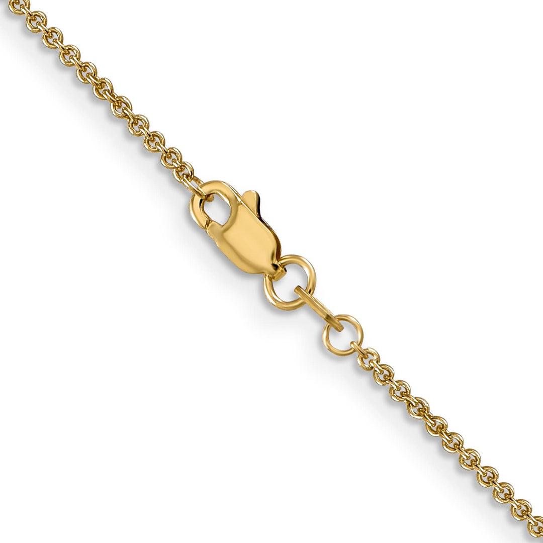 14K Yellow Gold 1.4mm Round Open Link Cable Chain 26 Inch