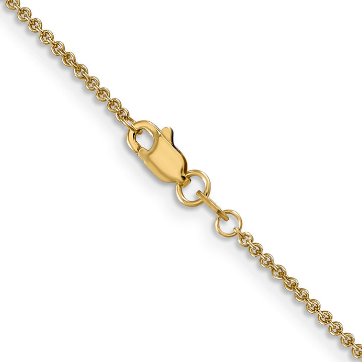 14K Yellow Gold 1.4mm Round Open Link Cable Chain 26 Inch