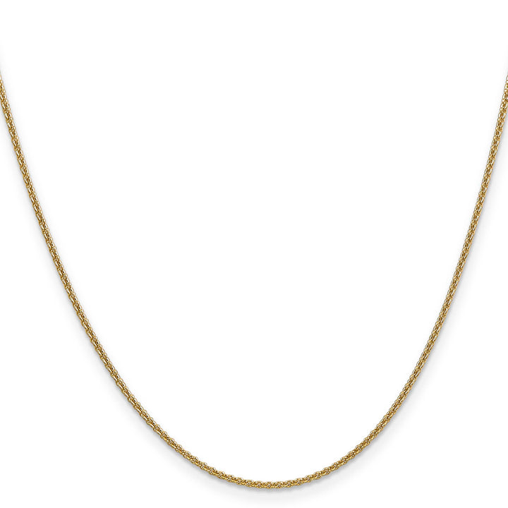 14K Yellow Gold 1.4mm Round Open Link Cable Chain 26 Inch