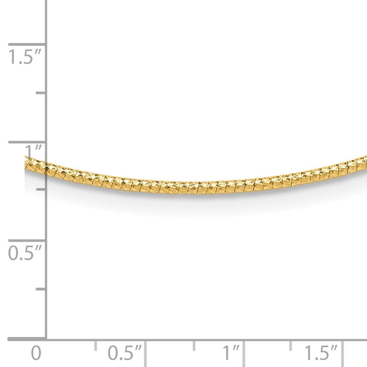 14K Yellow Gold 1.5mm D.C. Neckwire 16 inch Necklace