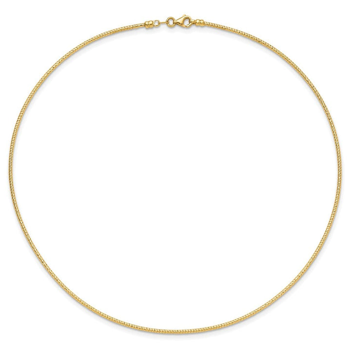 14K Yellow Gold 1.5mm D.C. Neckwire 16 inch Necklace