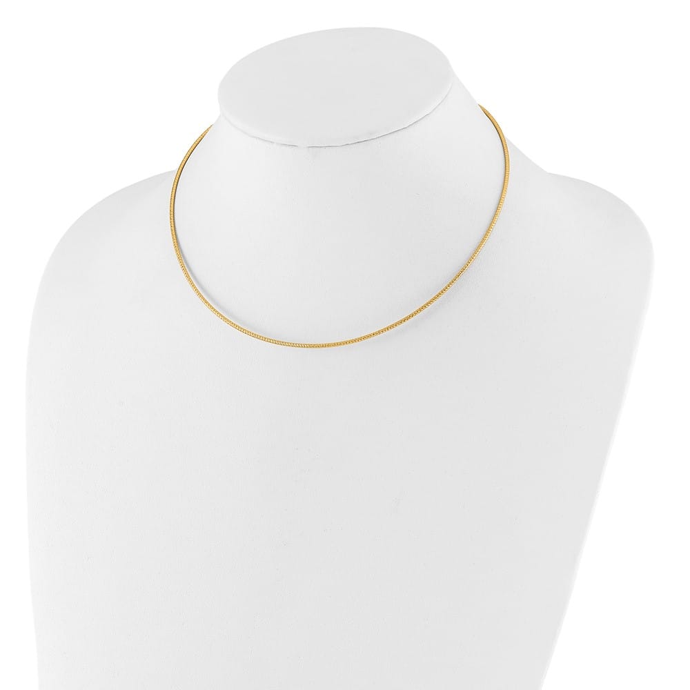 14K Yellow Gold 1.5mm D.C. Neckwire 16 inch Necklace