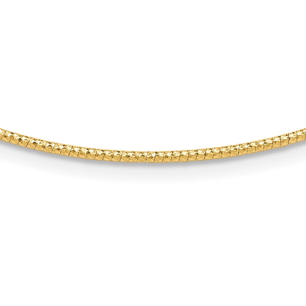 14K Yellow Gold 1.5mm D.C. Neckwire 16 inch Necklace