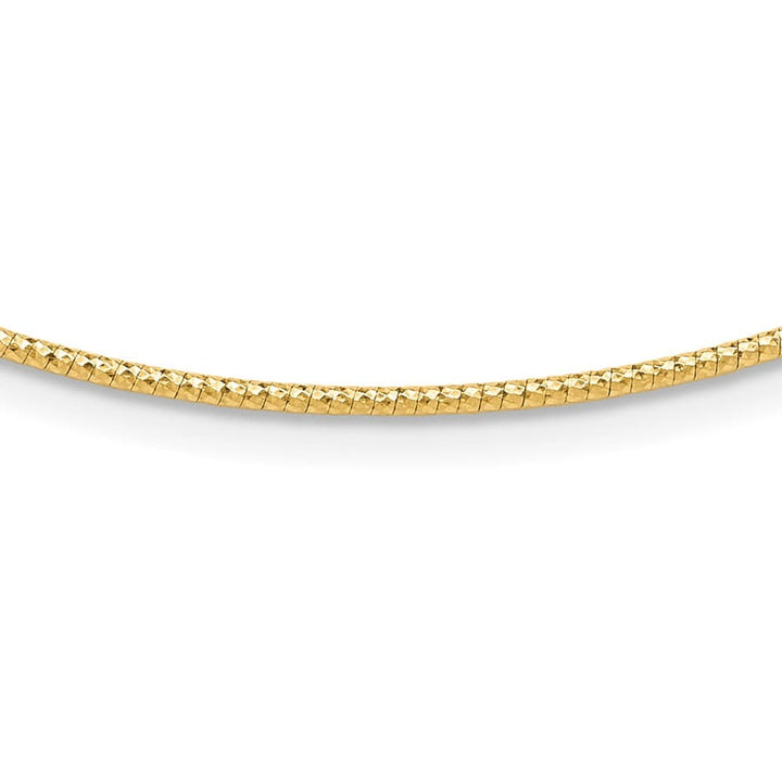 14K Yellow Gold 1.5mm D.C. Neckwire 16 inch Necklace