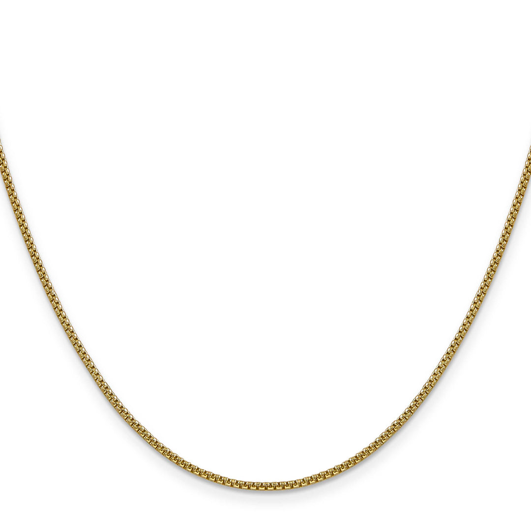 14K Yellow Gold 1.5mm Semi-Solid Round Box Chain