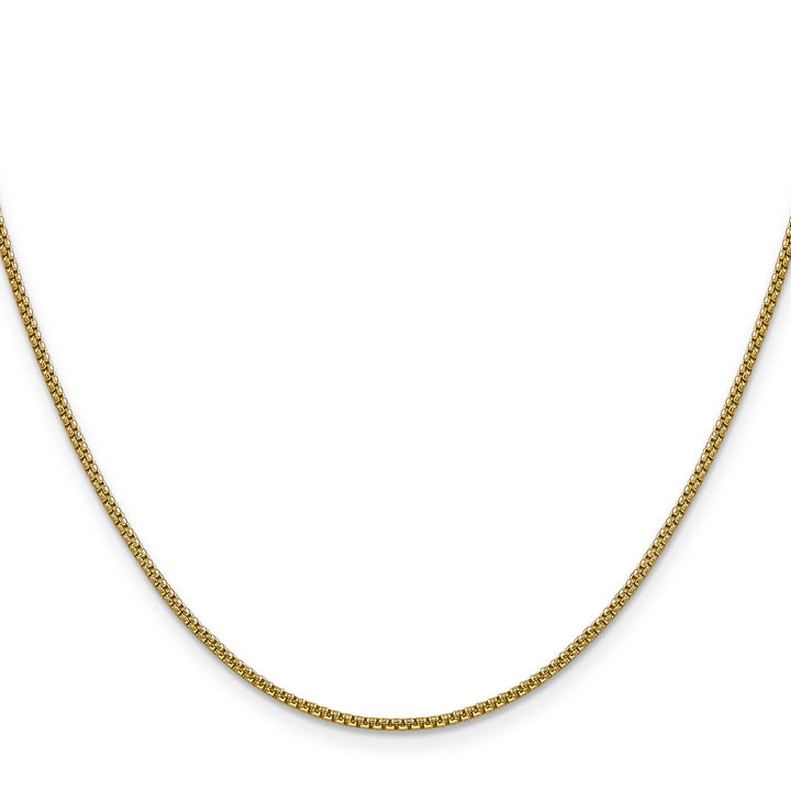 14K Yellow Gold 1.5mm Semi-Solid Round Box Chain