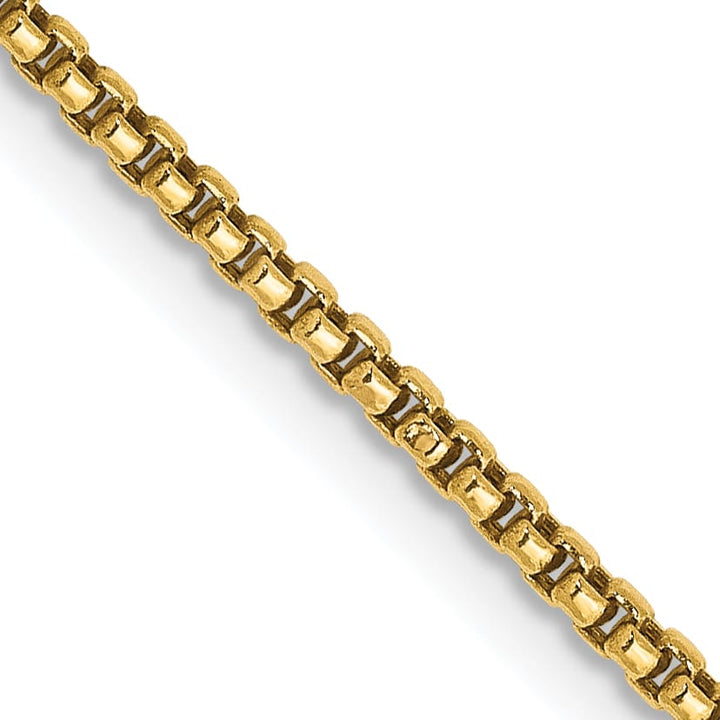 14K Yellow Gold 1.5mm Semi-Solid Round Box Chain