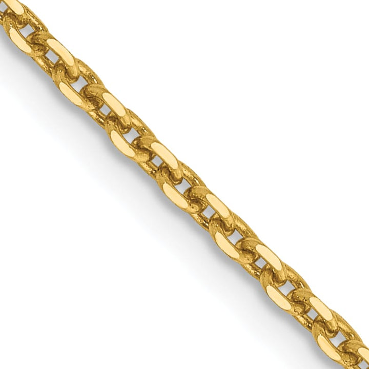 14K Yellow Gold 1.65mm Solid D.C. Cable Chain 26 Inch
