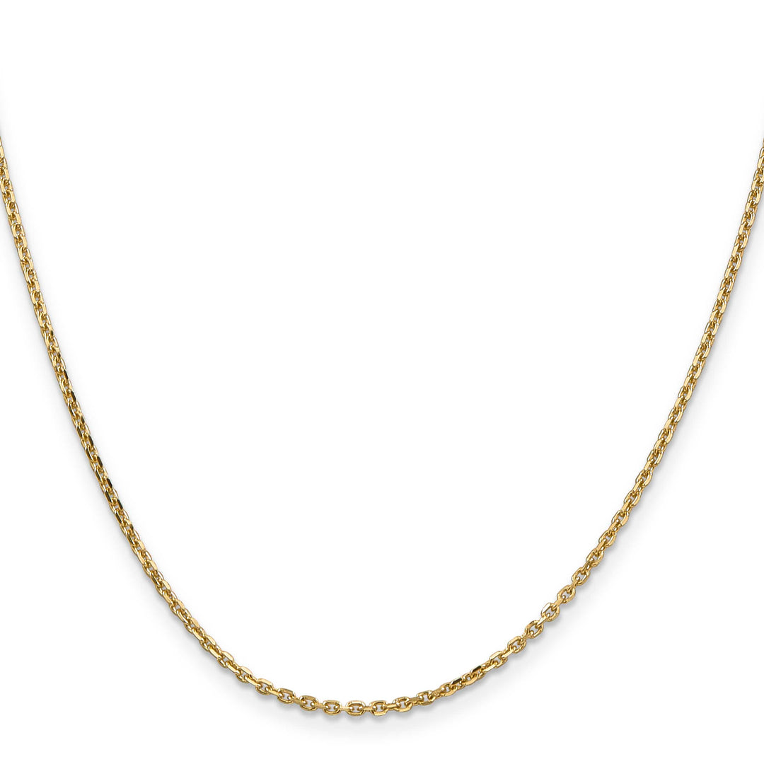 14K Yellow Gold 1.65mm Solid D.C. Cable Chain 26 Inch