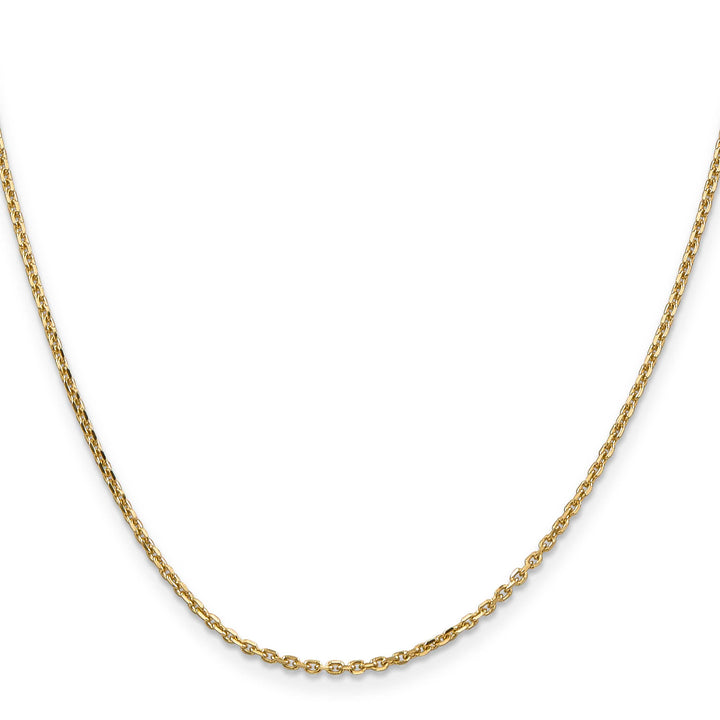 14K Yellow Gold 1.65mm Solid D.C. Cable Chain 26 Inch