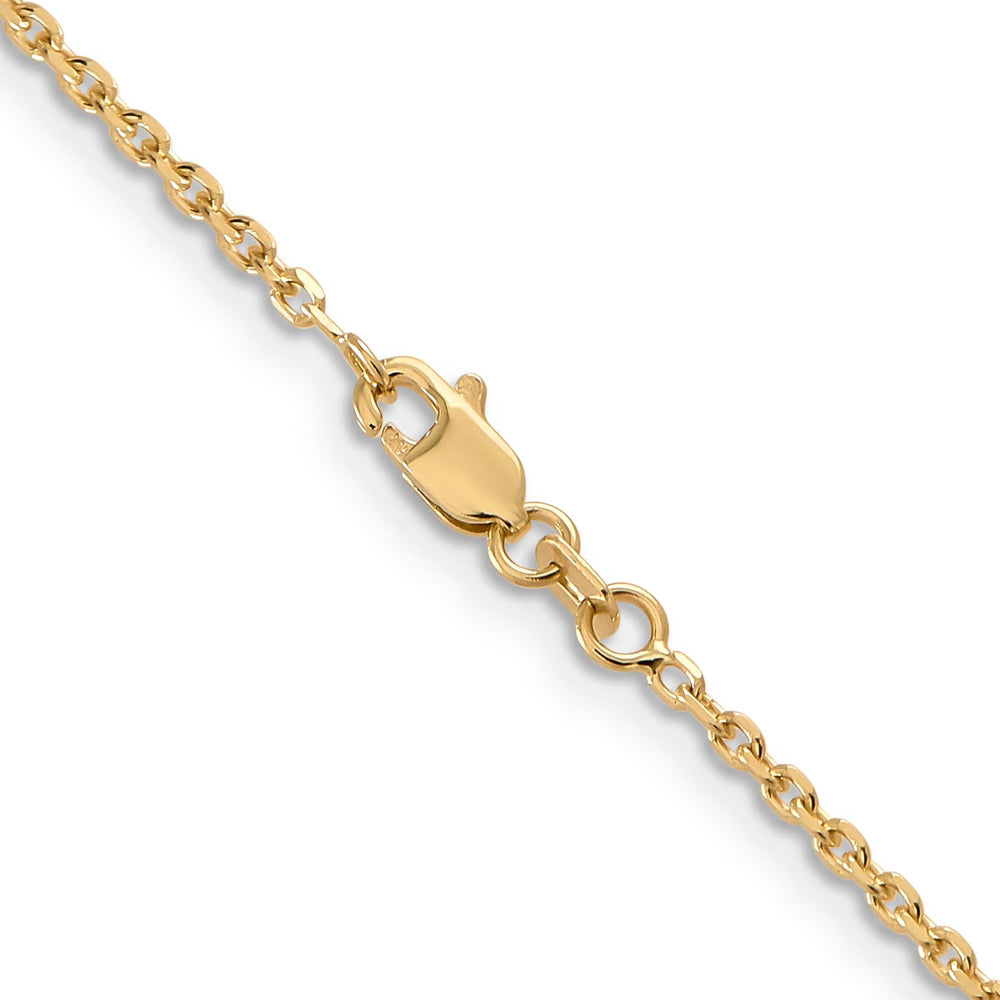 14K Yellow Gold 1.65mm Solid D.C. Cable Chain 26 Inch