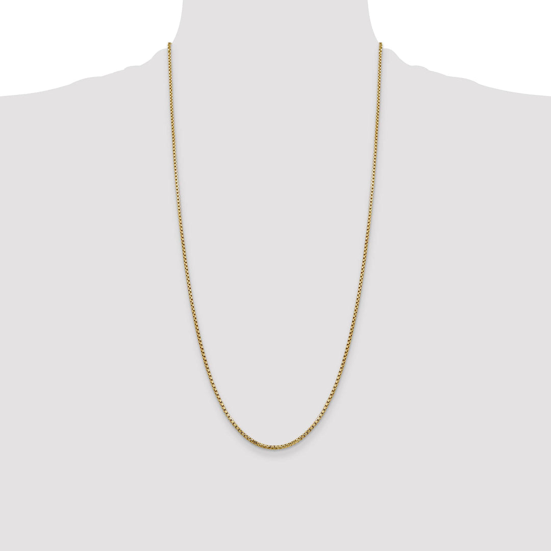 14K Yellow Gold 1.75mm Semi-Solid Round Box Chain