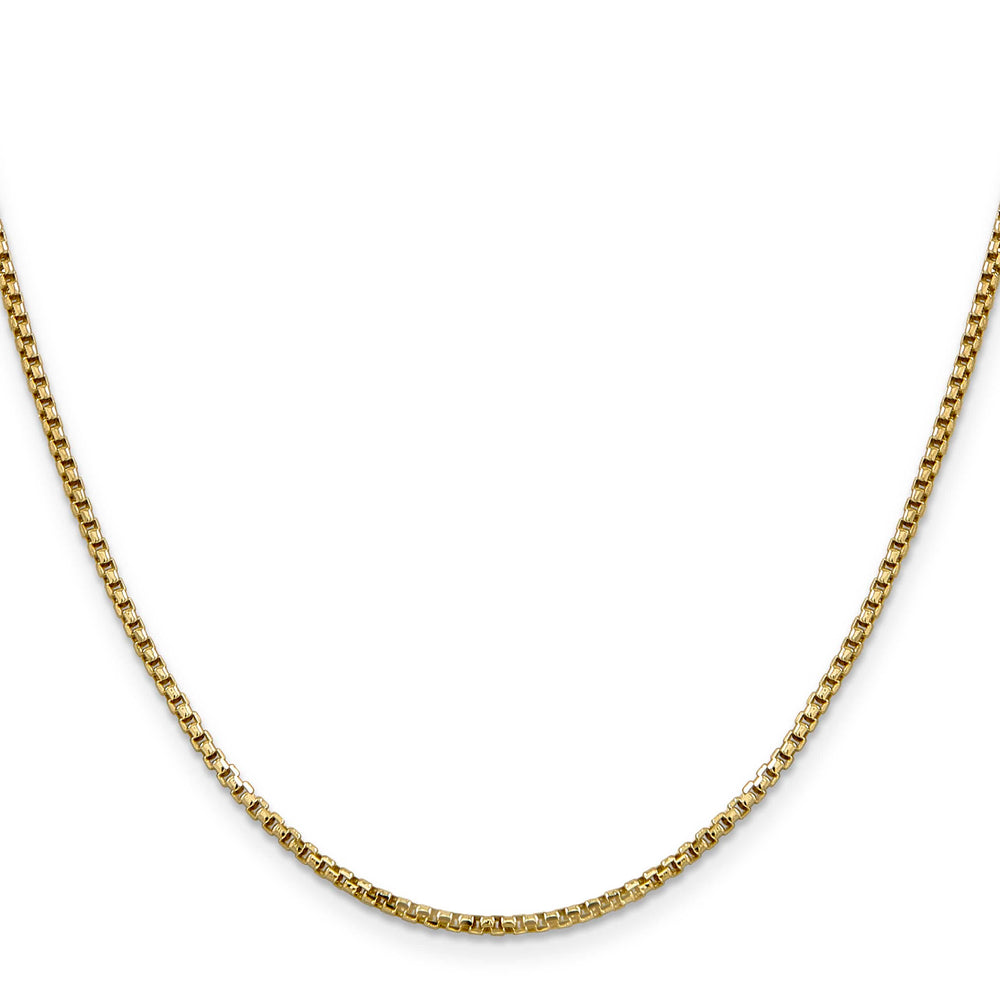 14K Yellow Gold 1.75mm Semi-Solid Round Box Chain