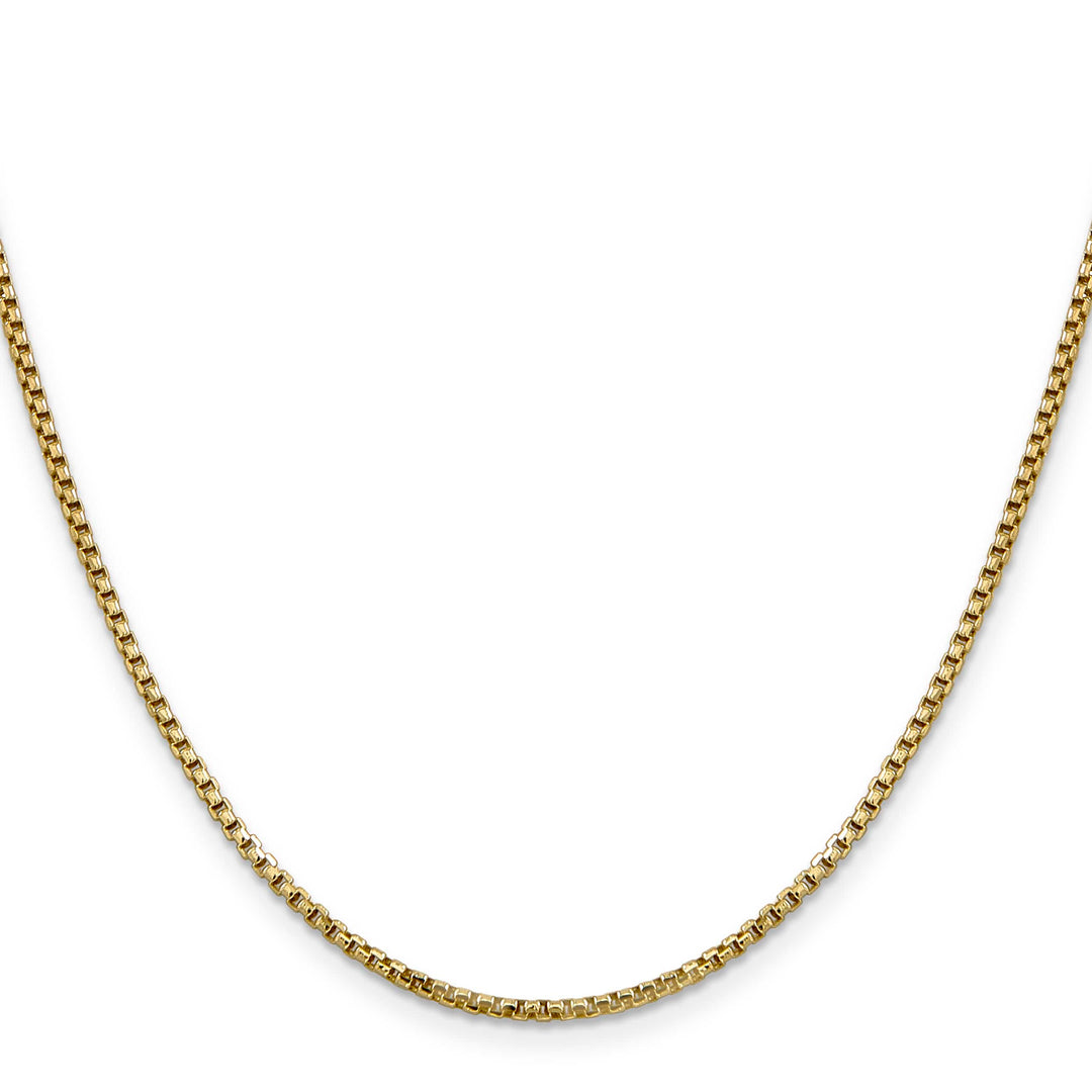 14K Yellow Gold 1.75mm Semi-Solid Round Box Chain