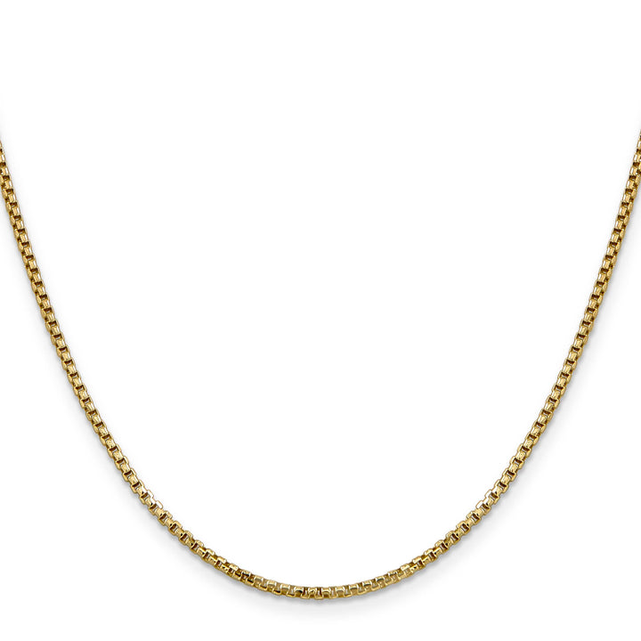 14K Yellow Gold 1.75mm Semi-Solid Round Box Chain