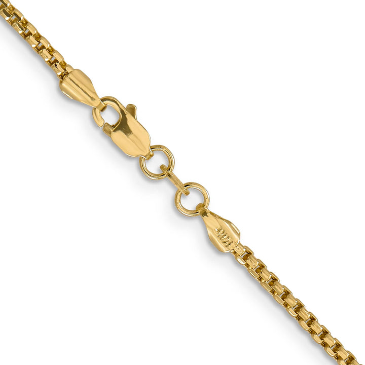 14K Yellow Gold 1.75mm Semi-Solid Round Box Chain