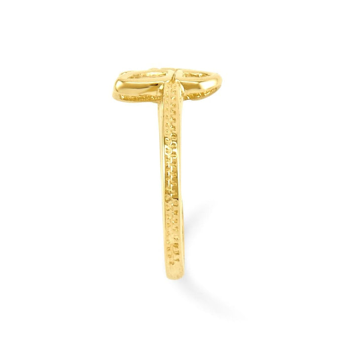 14k Yellow Gold 1 mm Butterfly Toe Ring
