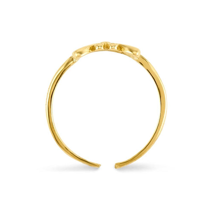 14k Yellow Gold 1 mm Butterfly Toe Ring