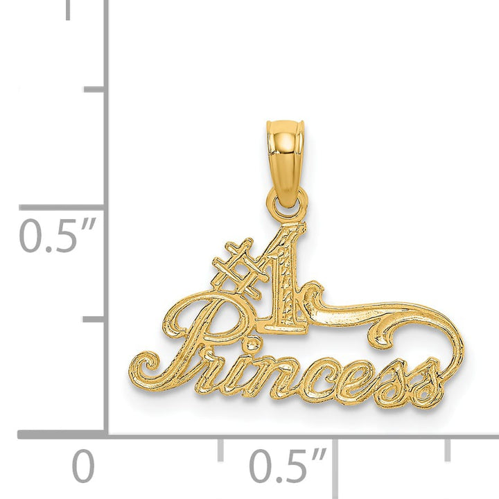 14K Yellow Gold #1 PRINCESS Charm