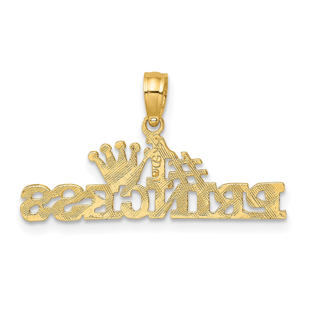 14K Yellow Gold #1 PRINCESS with Crown Charm