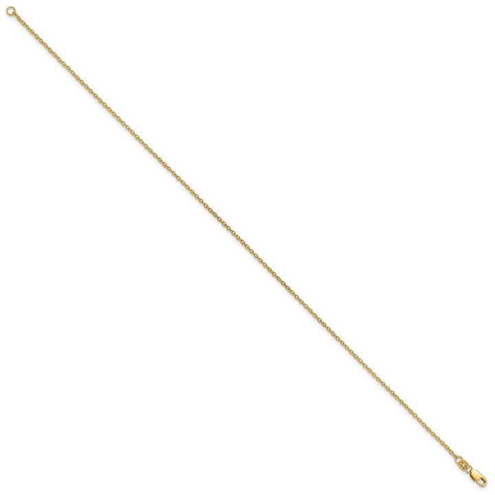 14K Yellow Gold 10 inch 1.4mm Forzantine Cable Anklet