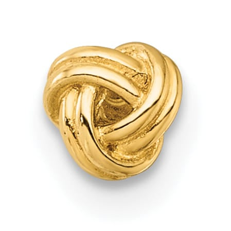 14K Yellow Gold 18 Gauge Polished Love Knot Labret Stud