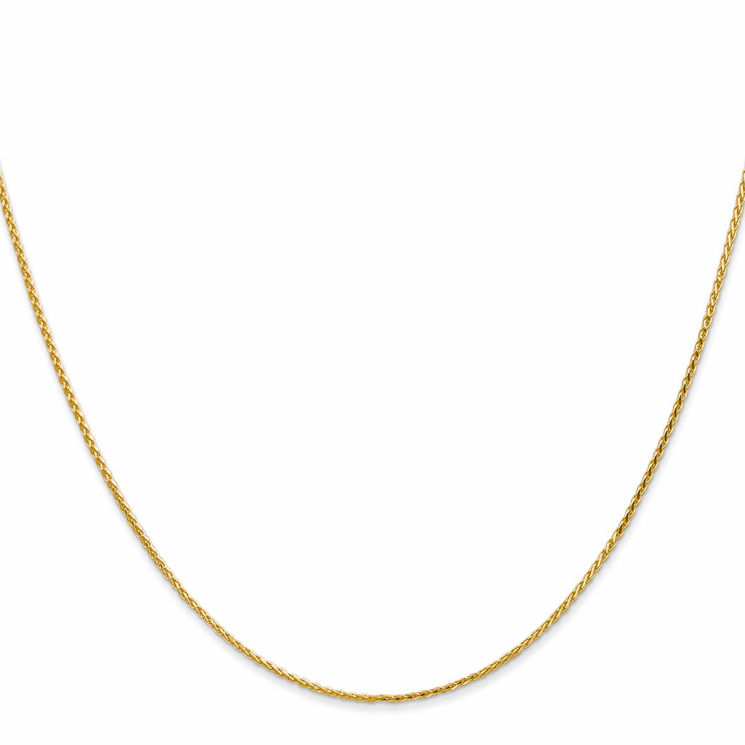 14K Yellow Gold 1mm D.C. Parisian Wheat Chain 14 Inch