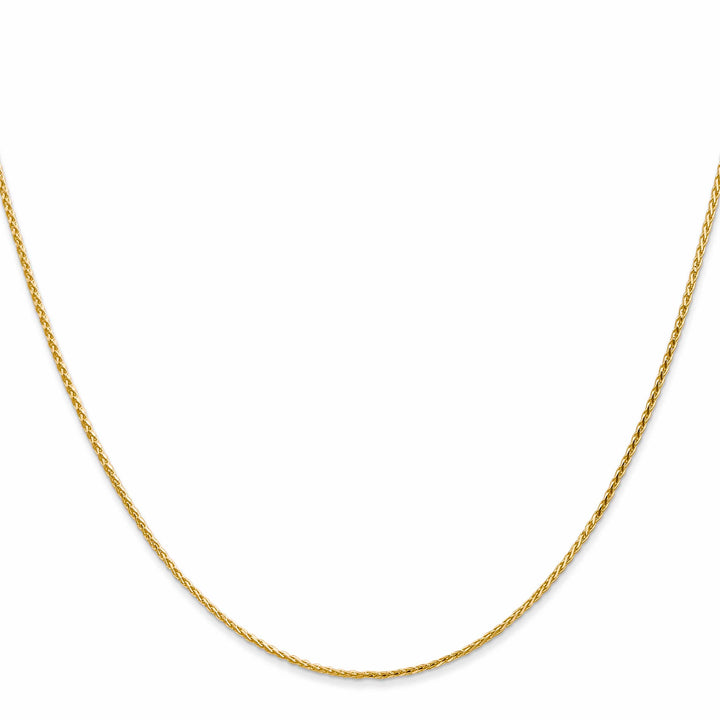 14K Yellow Gold 1mm D.C. Parisian Wheat Chain 14 Inch
