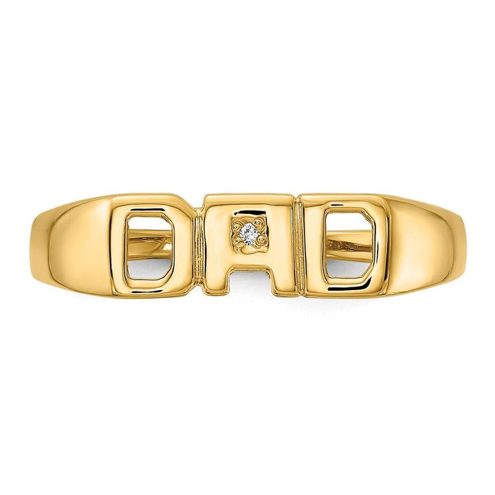 14k Yellow Gold 2.06 g IB Goodman Diamond Dad Men's Ring