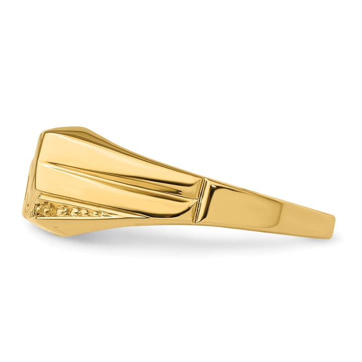 14k Yellow Gold 2.19 g IB Goodman Diamond Dad Men's Ring