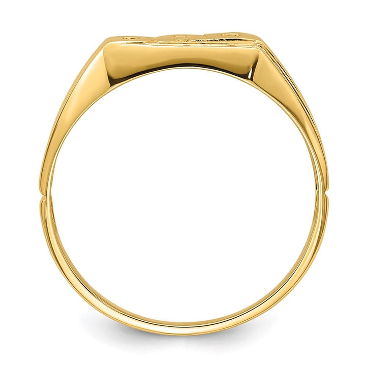 14k Yellow Gold 2.19 g IB Goodman Diamond Dad Men's Ring