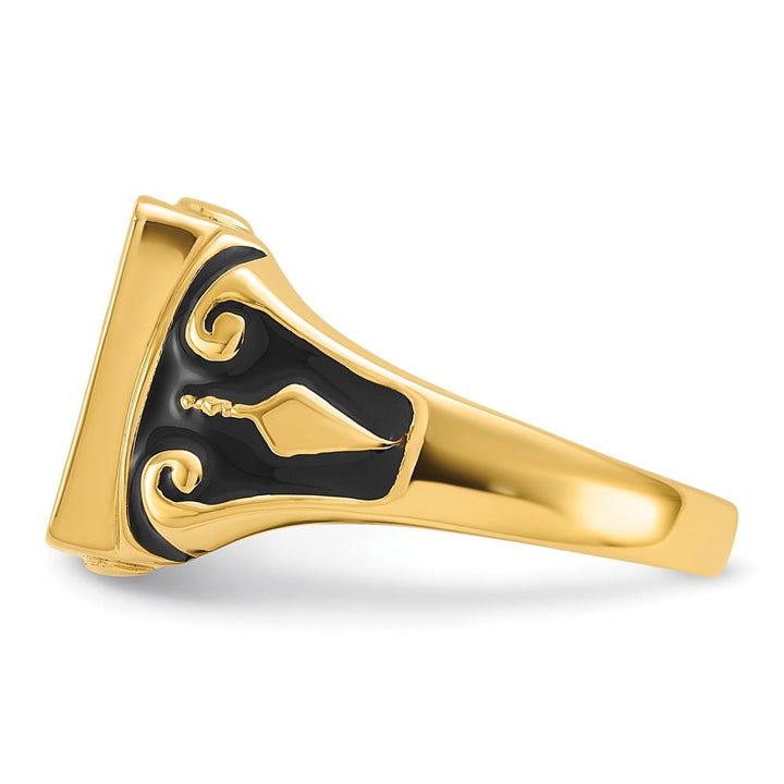 14k Yellow Gold 2.8 mm IB Goodman (No Enamel) Masonic Men's Ring