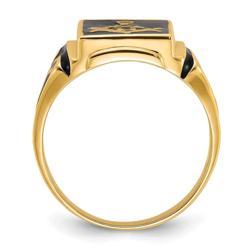 14k Yellow Gold 2.8 mm IB Goodman (No Enamel) Masonic Men's Ring
