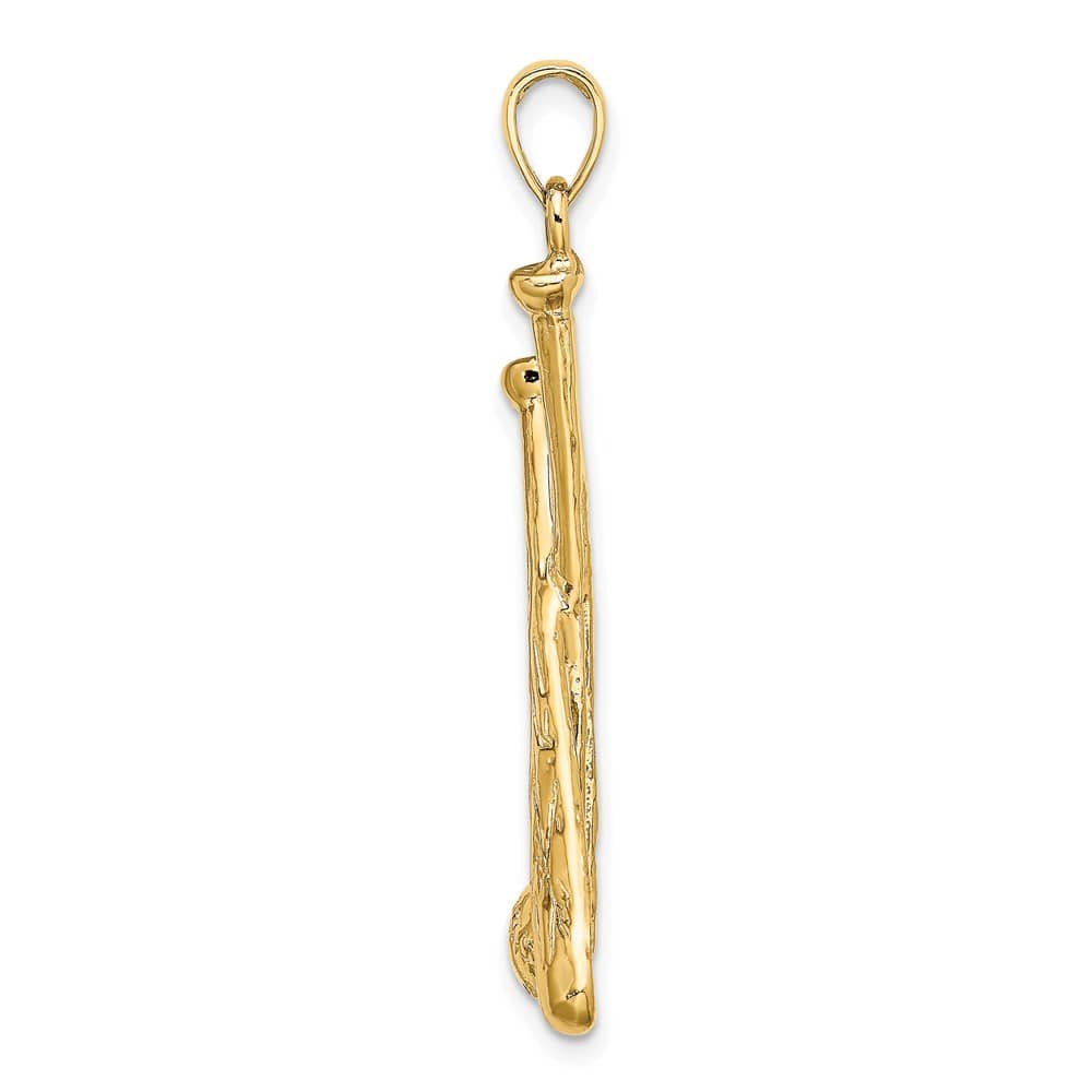 14K Yellow Gold 2-D Baseball Bats and Ball Charm
