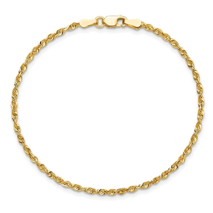 14K Yellow Gold 2mm Ultra D.C. Rope with Lobster Clasp Anklet