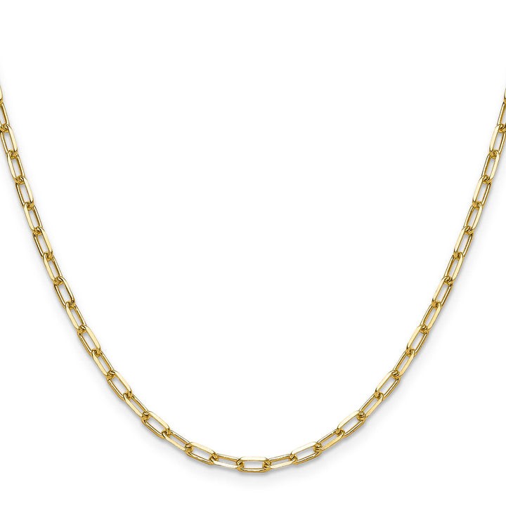 14K Yellow Gold 3.0mm Solid Beveled Paperclip Chain 26 Inch
