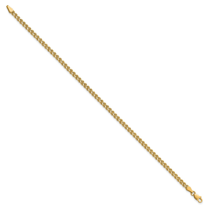 14K Yellow Gold 3.0mm Wide D.C. Double Rope Bracelet 7 Inch