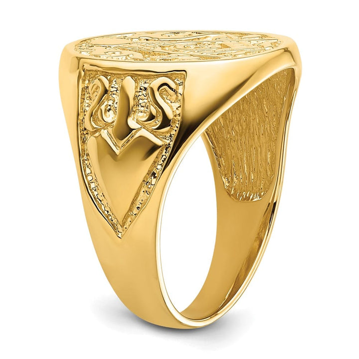 14k Yellow Gold 3.15 mm IB Goodman (No Enamel) Masonic Men's Ring