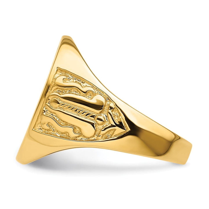 14k Yellow Gold 3.15 mm IB Goodman (No Enamel) Masonic Men's Ring